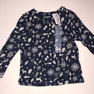 Old Navy Long Sleeve Tee Shirt Girls Size 2T NWT